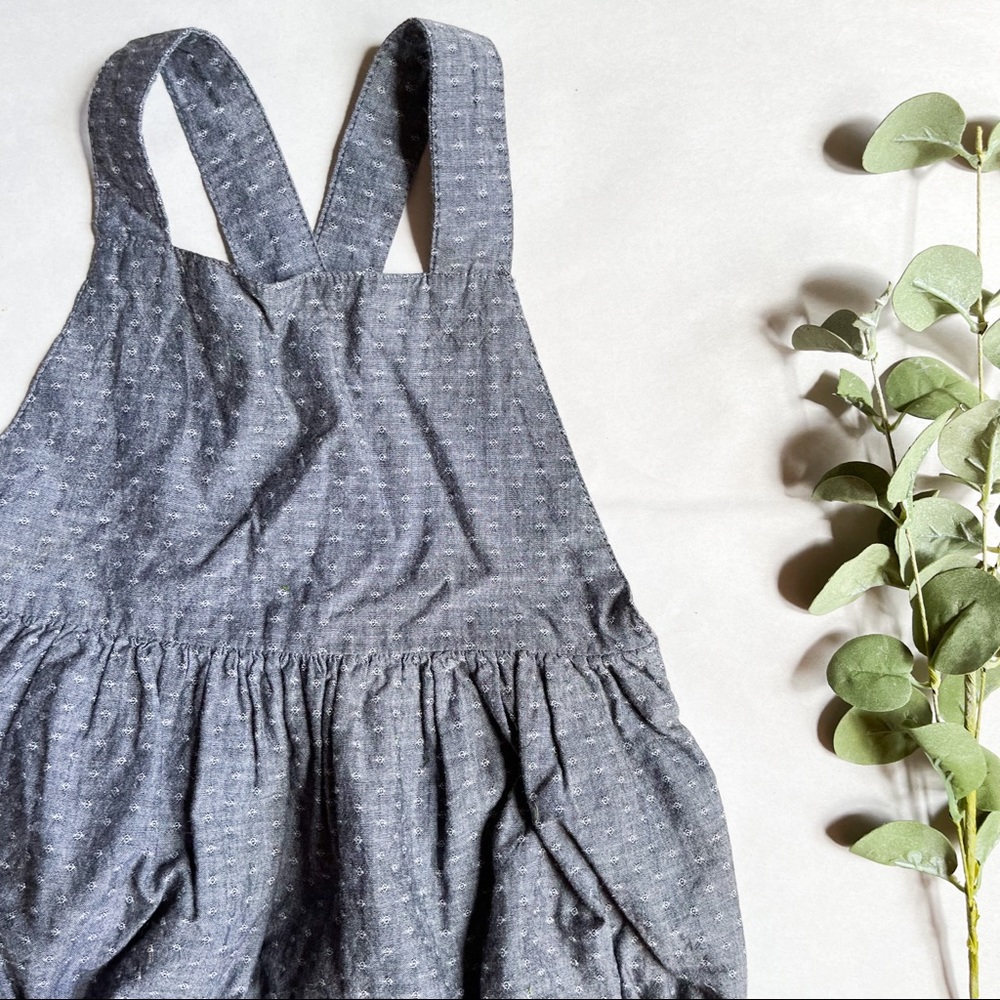 Chambray dot romper
